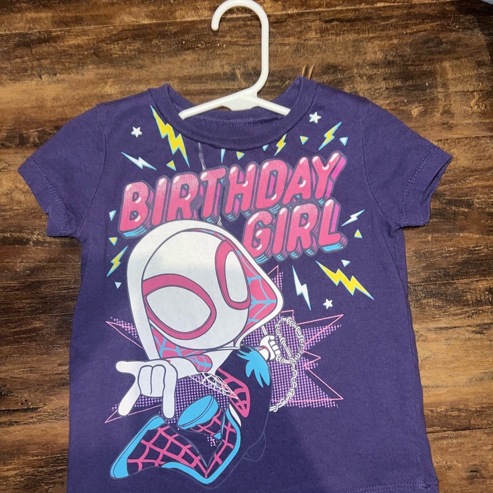 Spidey and his amazing friends birthday girl shirt 3T